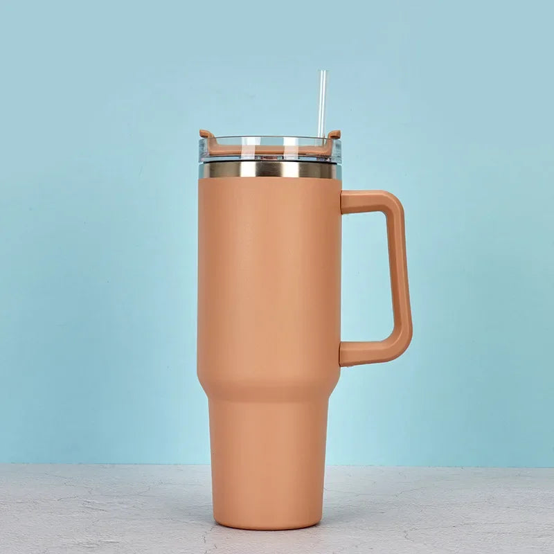 40OZ Stainless Steel Mug Tumbler with Handle High-capacity Insulated Vacuum Mug Keep Cold and Hot Leak Proof Travel Coffee Mug