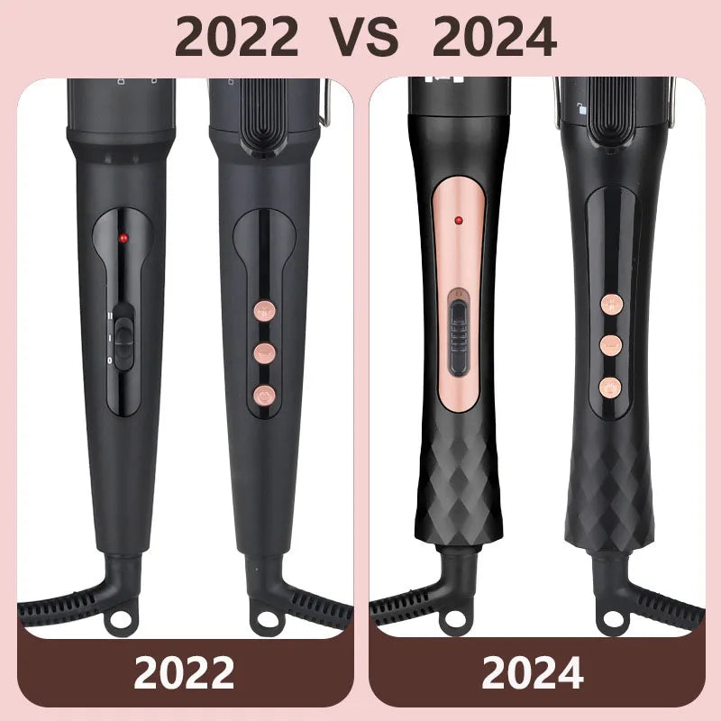 1.5 Inch Curling Iron Brush, Double PTC Heated Thermal Brush Tourmaline lonic Round Brush, 2 in 1 Thermal Hair Brush Dual Voltag