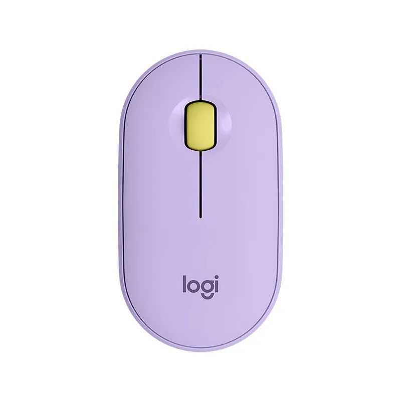 Logitech PEBBLE Laptop Tablet Computer Mouse Wireless Bluetooth Mouse Light and Thin Mute Office Battery Usb Stock Mini Mouse