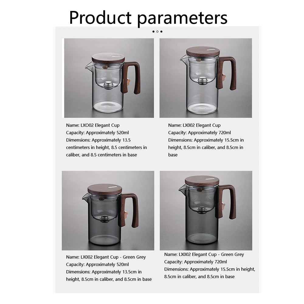 Magnetic Glass Tea Pot Infuser 520ML/720ML