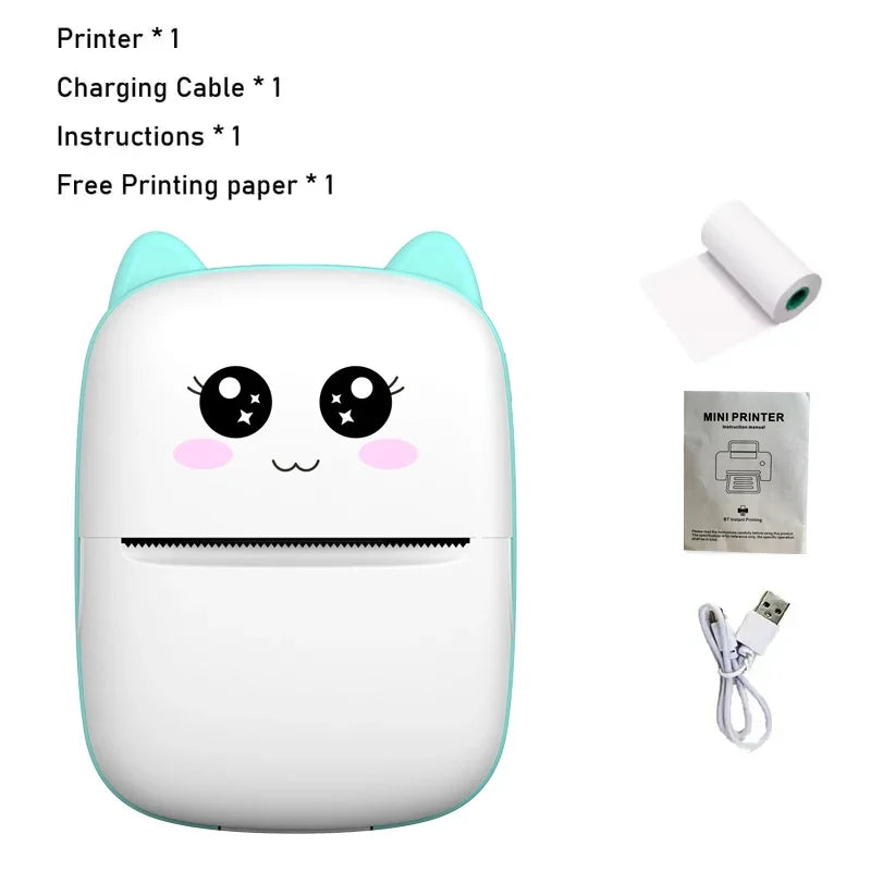Mini Portable Thermal Printer with Bluetooth for Photos & Labels