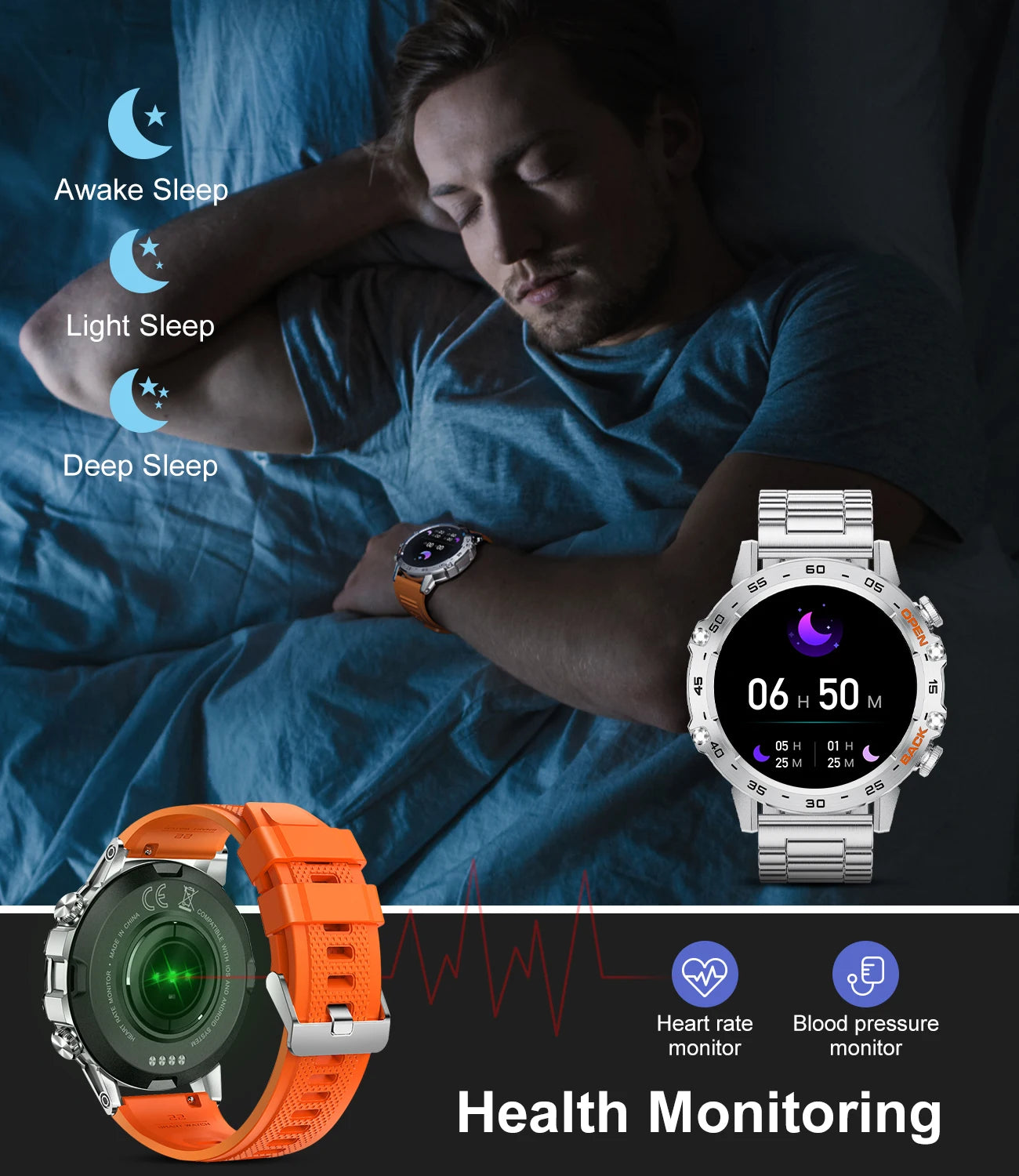 LIGE 1.39" Bluetooth Call Smartwatch for Men