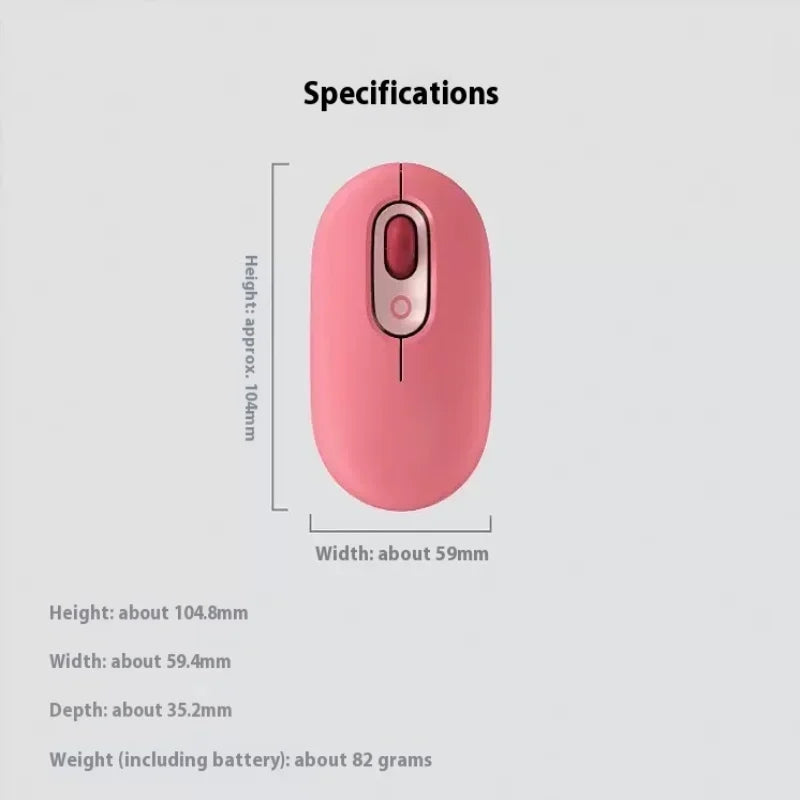 Logitech POP Pink Wireless Mouse Silent Touch Technology Precision/Speed scrolling Compact design Bluetooth USB multi-device