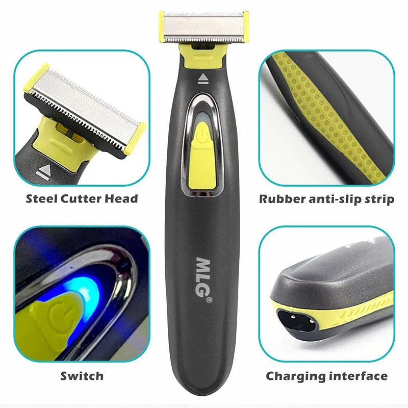 MLG Electric Shaver – Portable Full Body Trimmer for Men & Women, USB Rechargeable