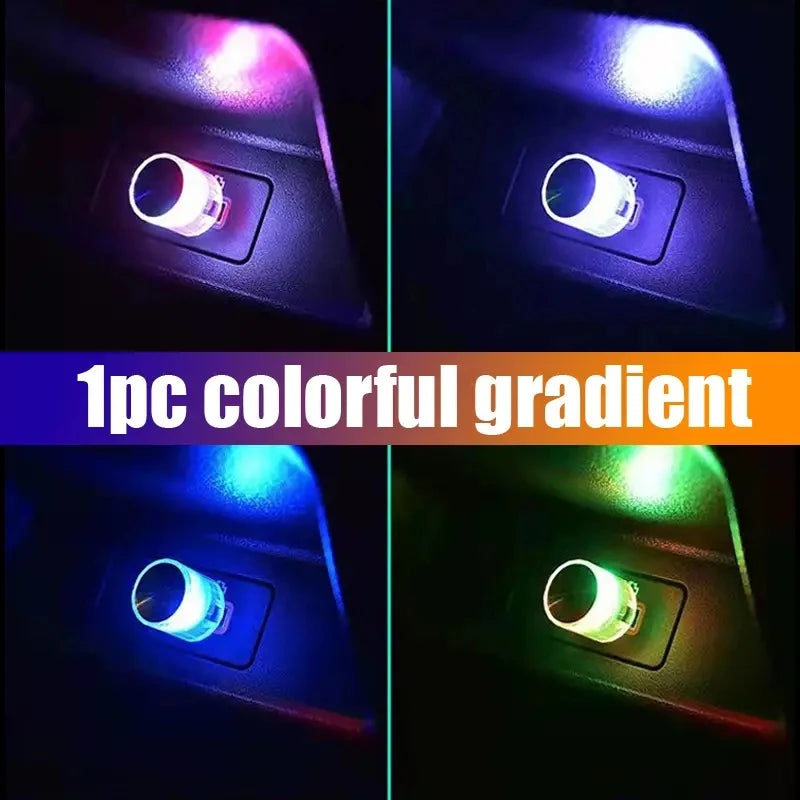 "1PC Car Mini USB LED Ambient Light – Plug & Play Decorative Lamp"