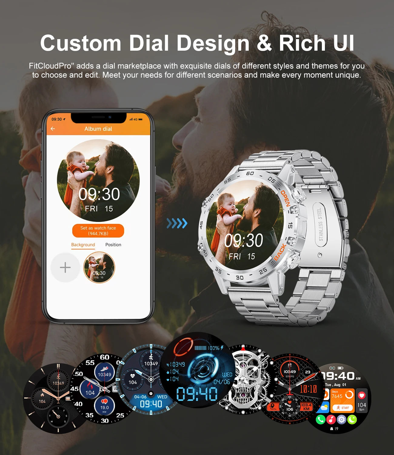 LIGE 1.39" Bluetooth Call Smartwatch for Men