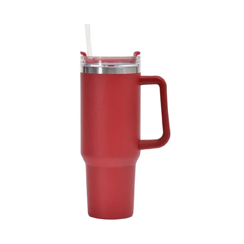 40OZ Stainless Steel Mug Tumbler with Handle High-capacity Insulated Vacuum Mug Keep Cold and Hot Leak Proof Travel Coffee Mug