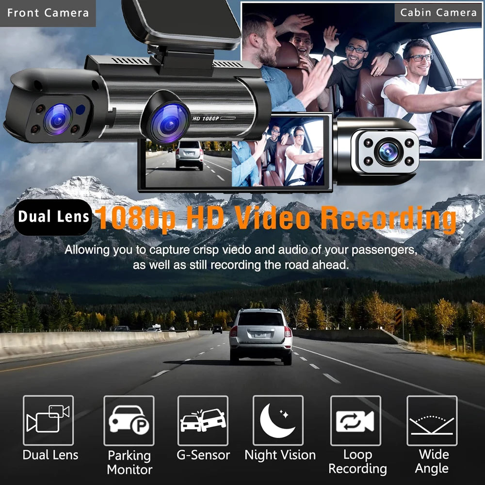 Dual Lens FHD 1080P Car DVR Dash Camera