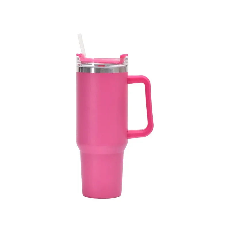 40OZ Stainless Steel Mug Tumbler with Handle High-capacity Insulated Vacuum Mug Keep Cold and Hot Leak Proof Travel Coffee Mug