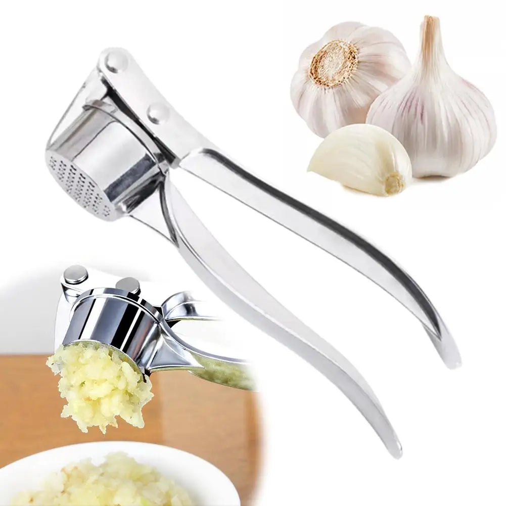 Stainless Steel Multifunction Garlic Press Crusher Kitchen Cooking Ginger Squeezer Masher Handheld Ginger Mincer Tools