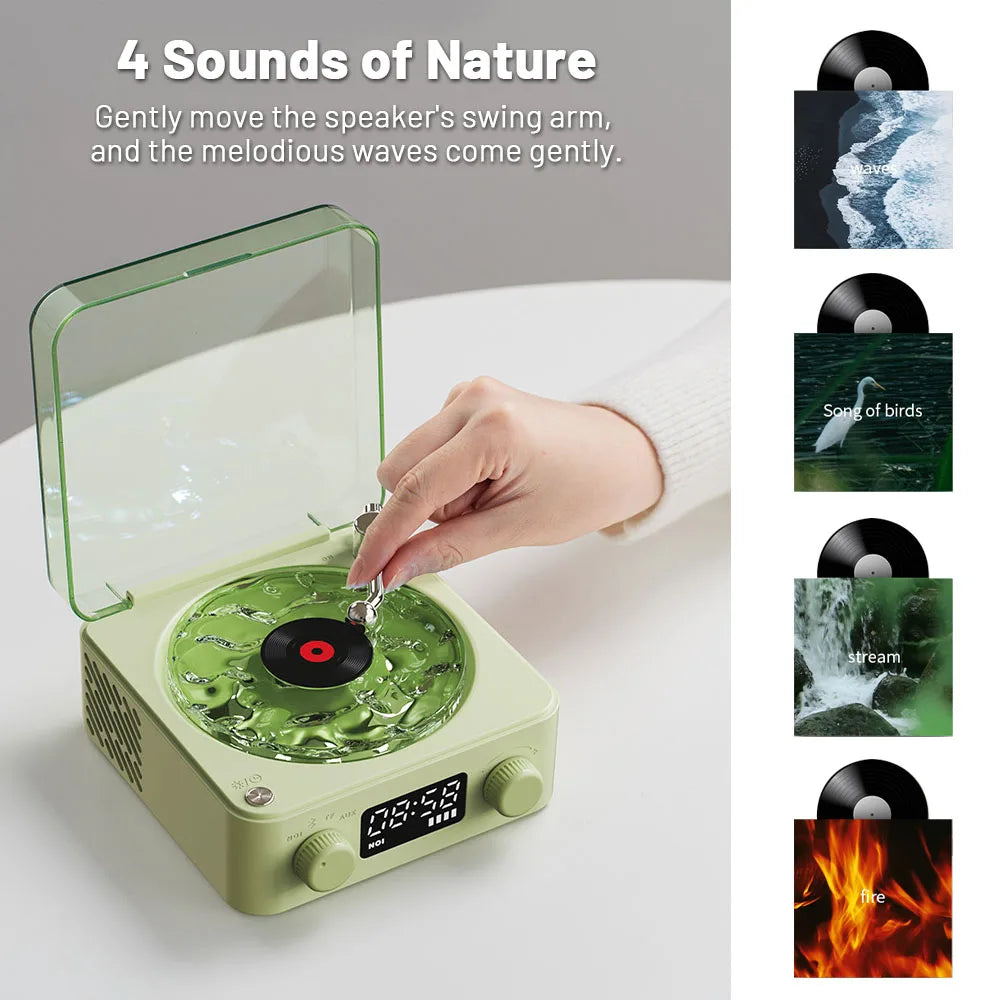 Mini Retro Bluetooth Speaker with White Noise & RGB Lights