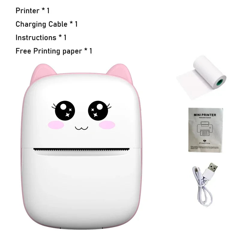 Mini Portable Thermal Printer with Bluetooth for Photos & Labels