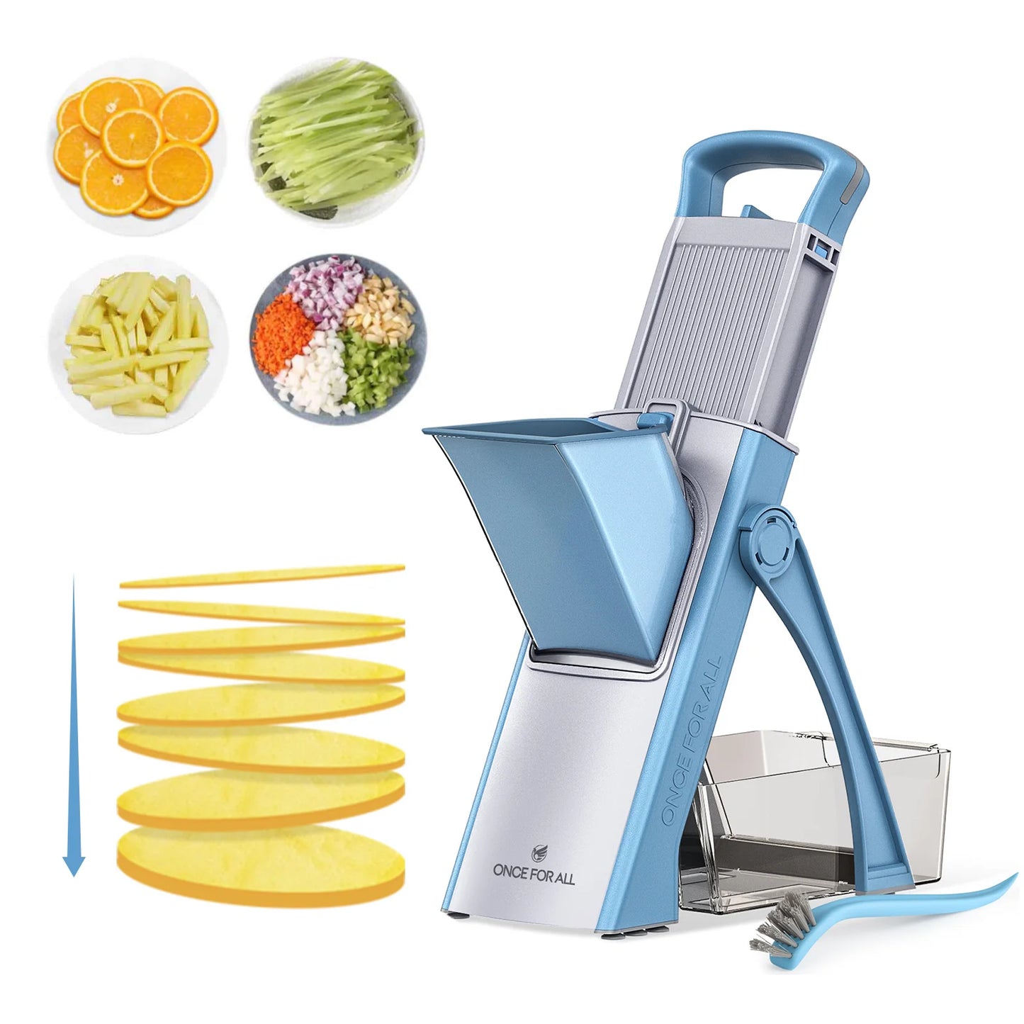 Mandoline Slicer, ONCE FOR ALL. Vegetable Slice, Food Chopper, Cutter, Dicer Fruit, French Fry, Julinner