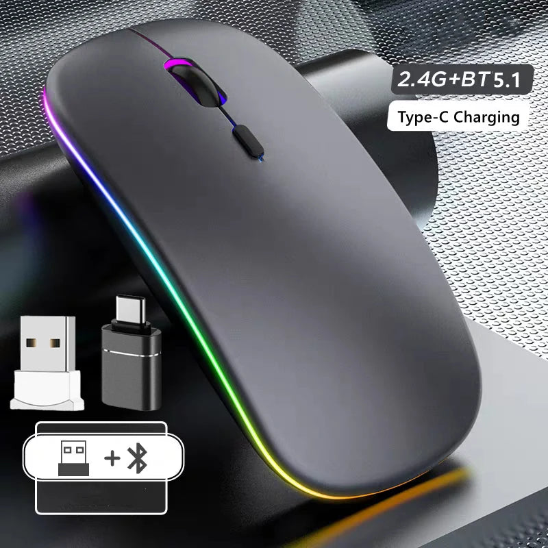 Led Wireless Mouse Bluetooth-compatible