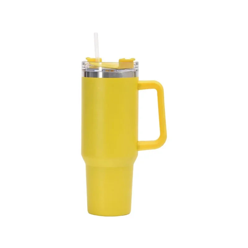 40OZ Stainless Steel Mug Tumbler with Handle High-capacity Insulated Vacuum Mug Keep Cold and Hot Leak Proof Travel Coffee Mug