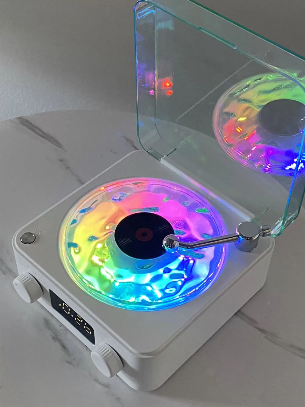 Mini Retro Bluetooth Speaker with White Noise & RGB Lights