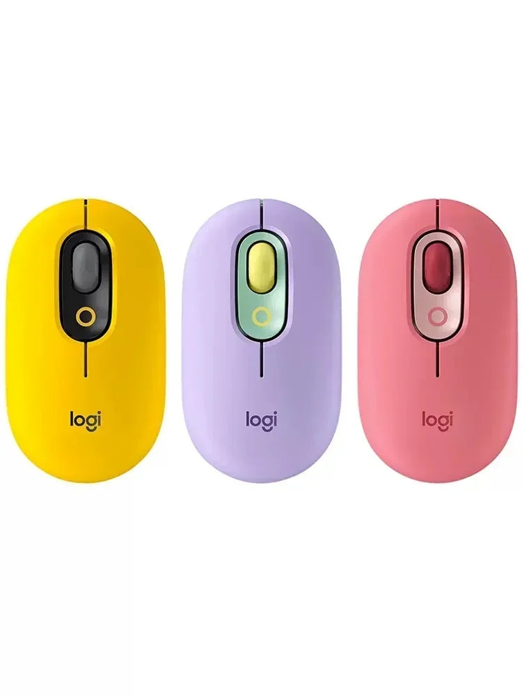 Logitech POP Pink Wireless Mouse Silent Touch Technology Precision/Speed scrolling Compact design Bluetooth USB multi-device