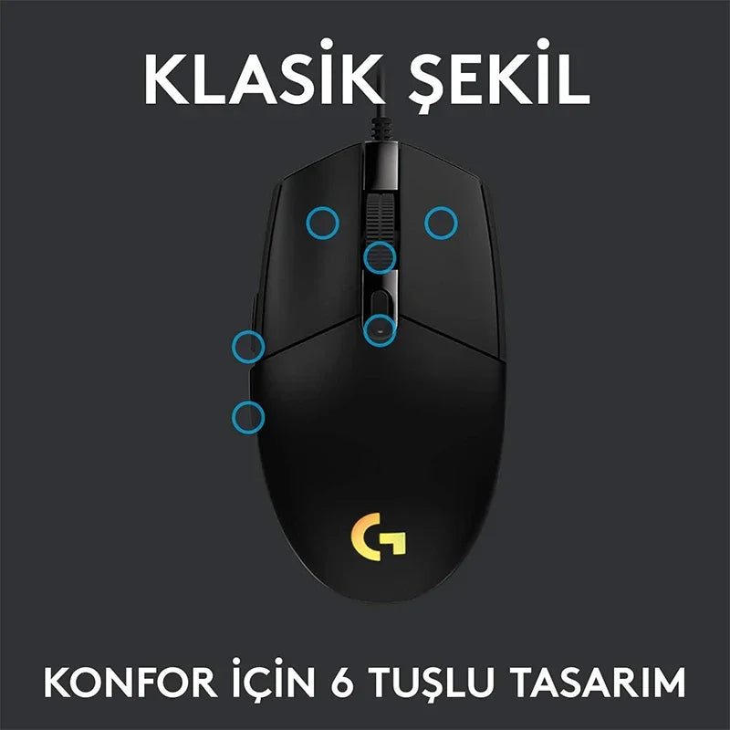 Logitech G102 Wired Gaming Mouse 8000 DPI