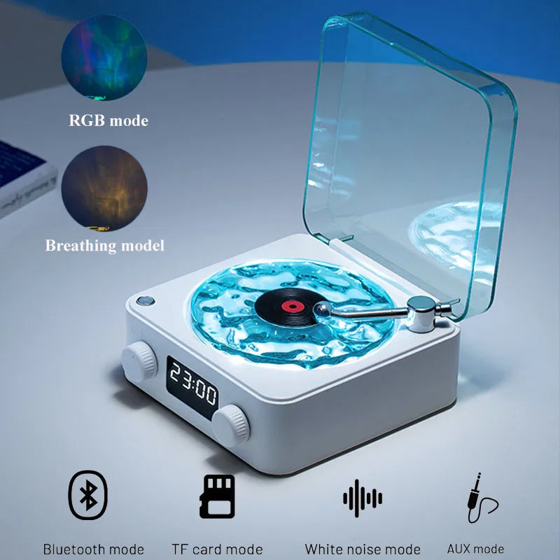 Mini Retro Bluetooth Speaker with White Noise & RGB Lights