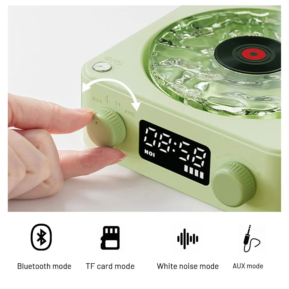 Mini Retro Bluetooth Speaker with White Noise & RGB Lights