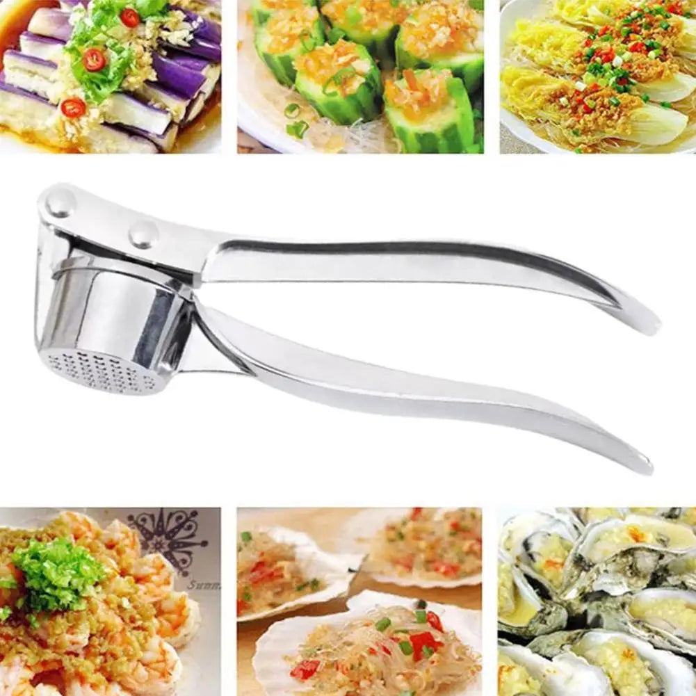 Stainless Steel Multifunction Garlic Press Crusher Kitchen Cooking Ginger Squeezer Masher Handheld Ginger Mincer Tools