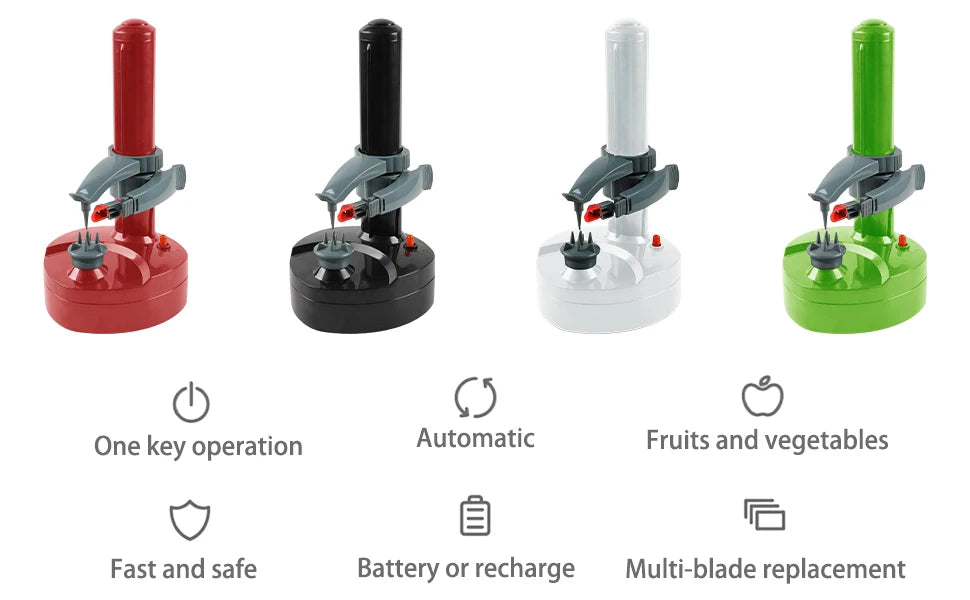 Automatic Rotating Peeling Too,lElectric Peeler For Vegetables Multi-function Fruit Potato Carrot Grater Peelers Cutter Kitchen