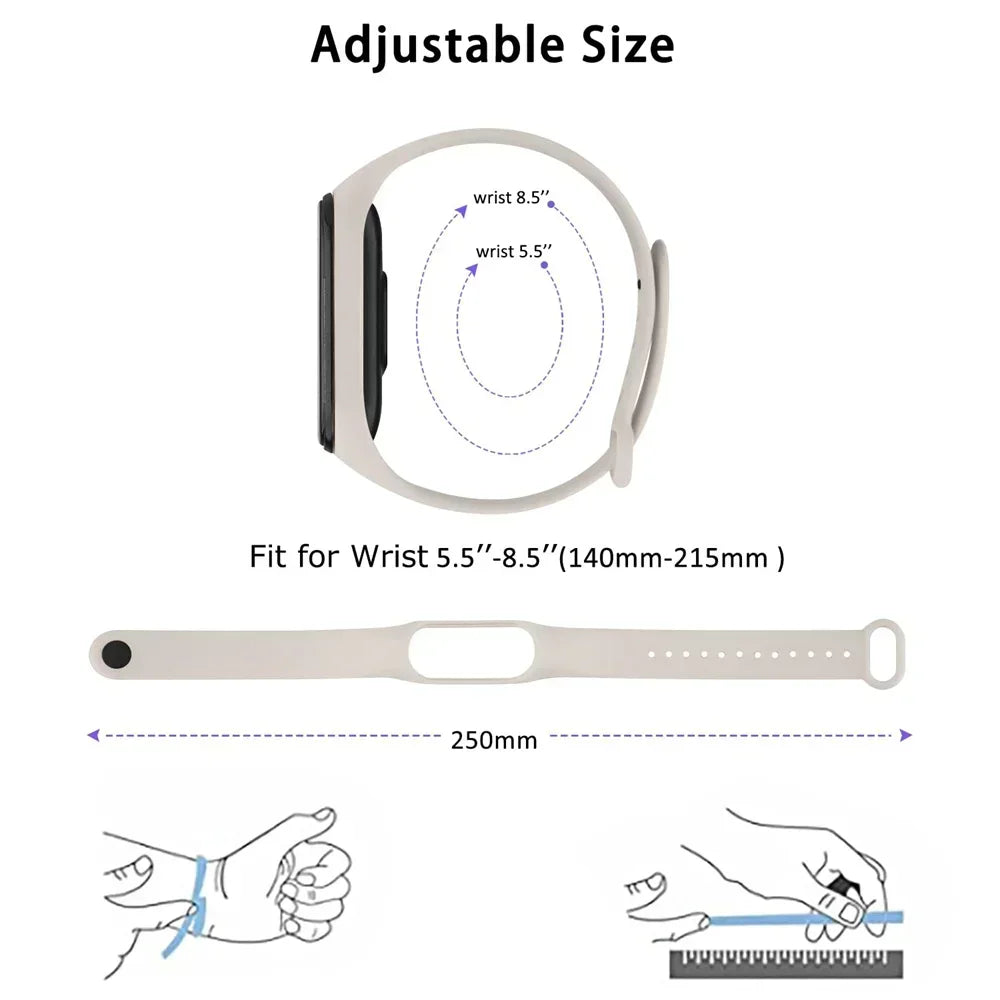 Silicone Strap for Xiaomi Mi Band (3-7 NFC)
