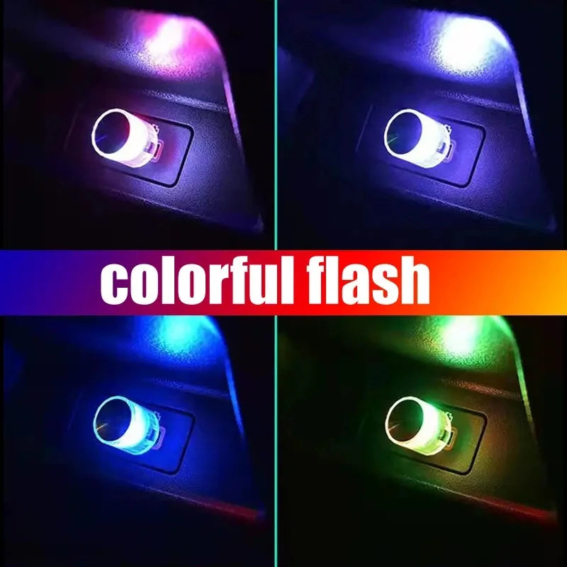 "1PC Car Mini USB LED Ambient Light – Plug & Play Decorative Lamp"
