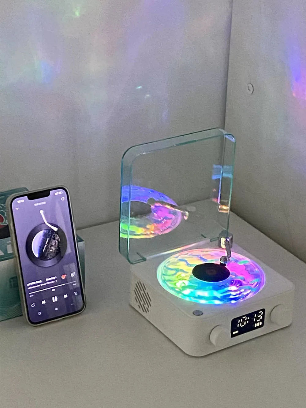 Mini Retro Bluetooth Speaker with White Noise & RGB Lights