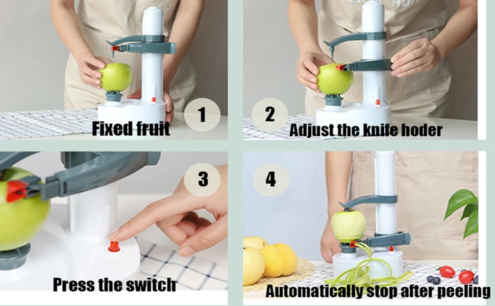 Automatic Rotating Peeling Too,lElectric Peeler For Vegetables Multi-function Fruit Potato Carrot Grater Peelers Cutter Kitchen