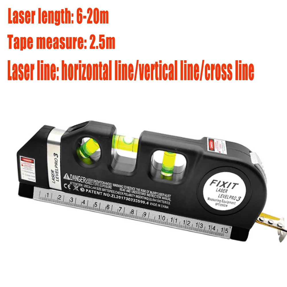 3-in-1 Laser Tape Measure – Infrared Rangefinder, Electronic Ruler & Level Tool