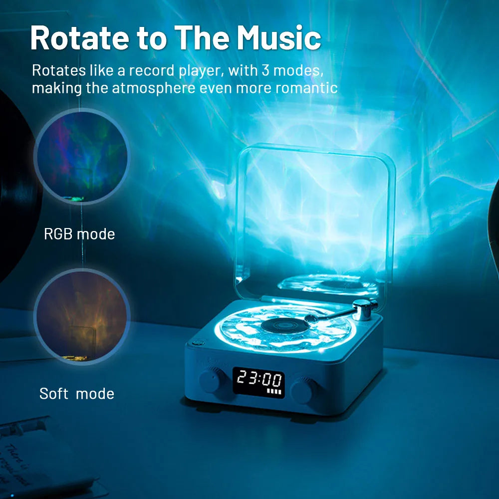 Mini Retro Bluetooth Speaker with White Noise & RGB Lights