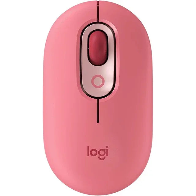 Logitech POP Pink Wireless Mouse Silent Touch Technology Precision/Speed scrolling Compact design Bluetooth USB multi-device