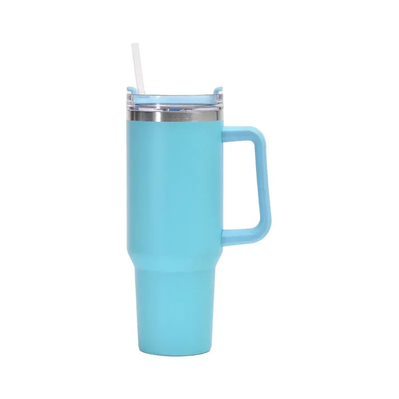 40OZ Stainless Steel Mug Tumbler with Handle High-capacity Insulated Vacuum Mug Keep Cold and Hot Leak Proof Travel Coffee Mug