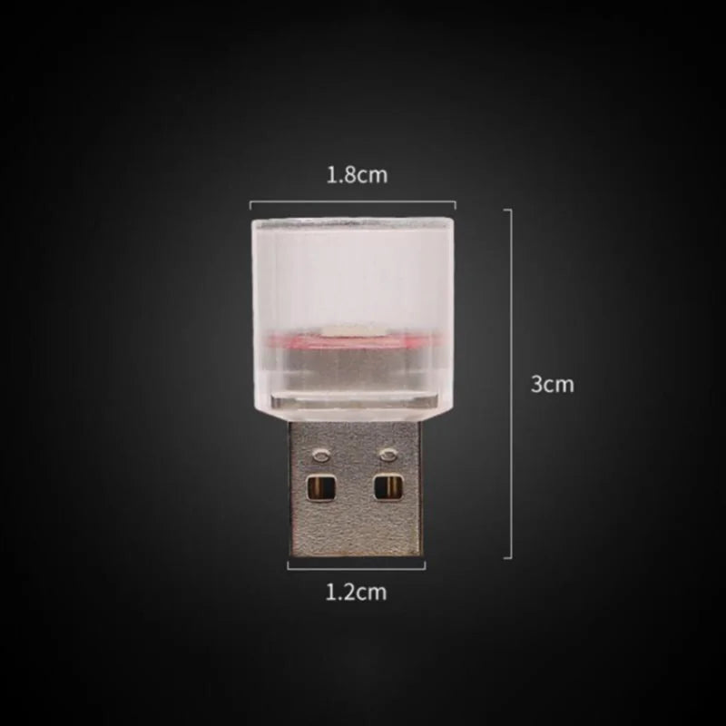 "1PC Car Mini USB LED Ambient Light – Plug & Play Decorative Lamp"