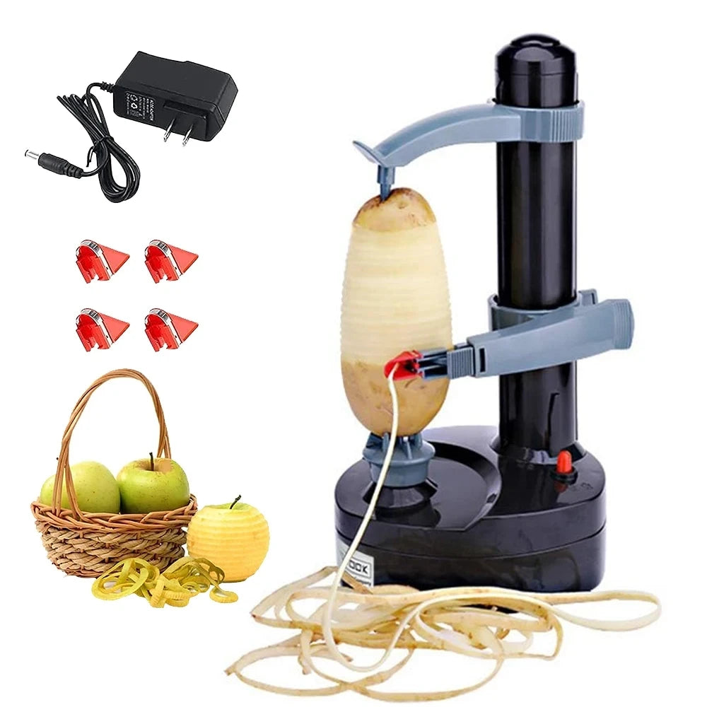 Automatic Rotating Peeling Too,lElectric Peeler For Vegetables Multi-function Fruit Potato Carrot Grater Peelers Cutter Kitchen