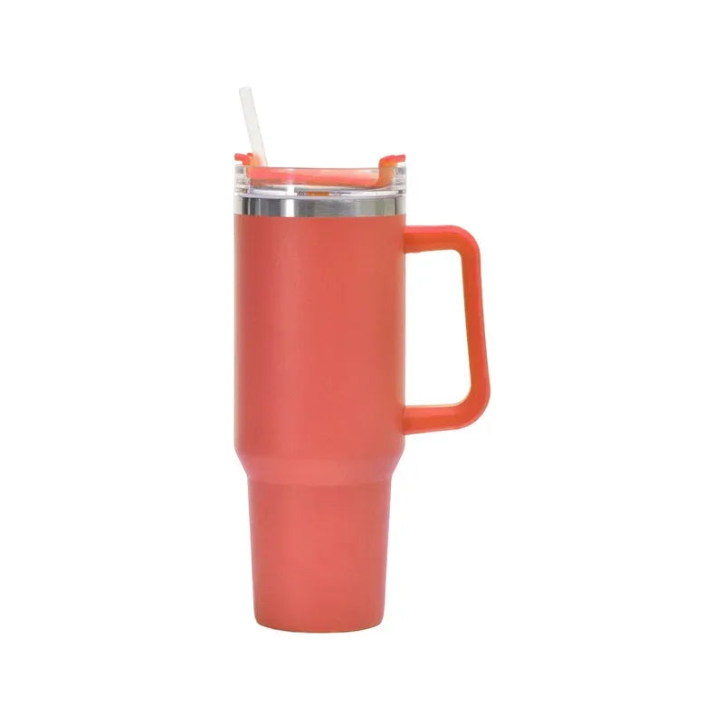 40OZ Stainless Steel Mug Tumbler with Handle High-capacity Insulated Vacuum Mug Keep Cold and Hot Leak Proof Travel Coffee Mug