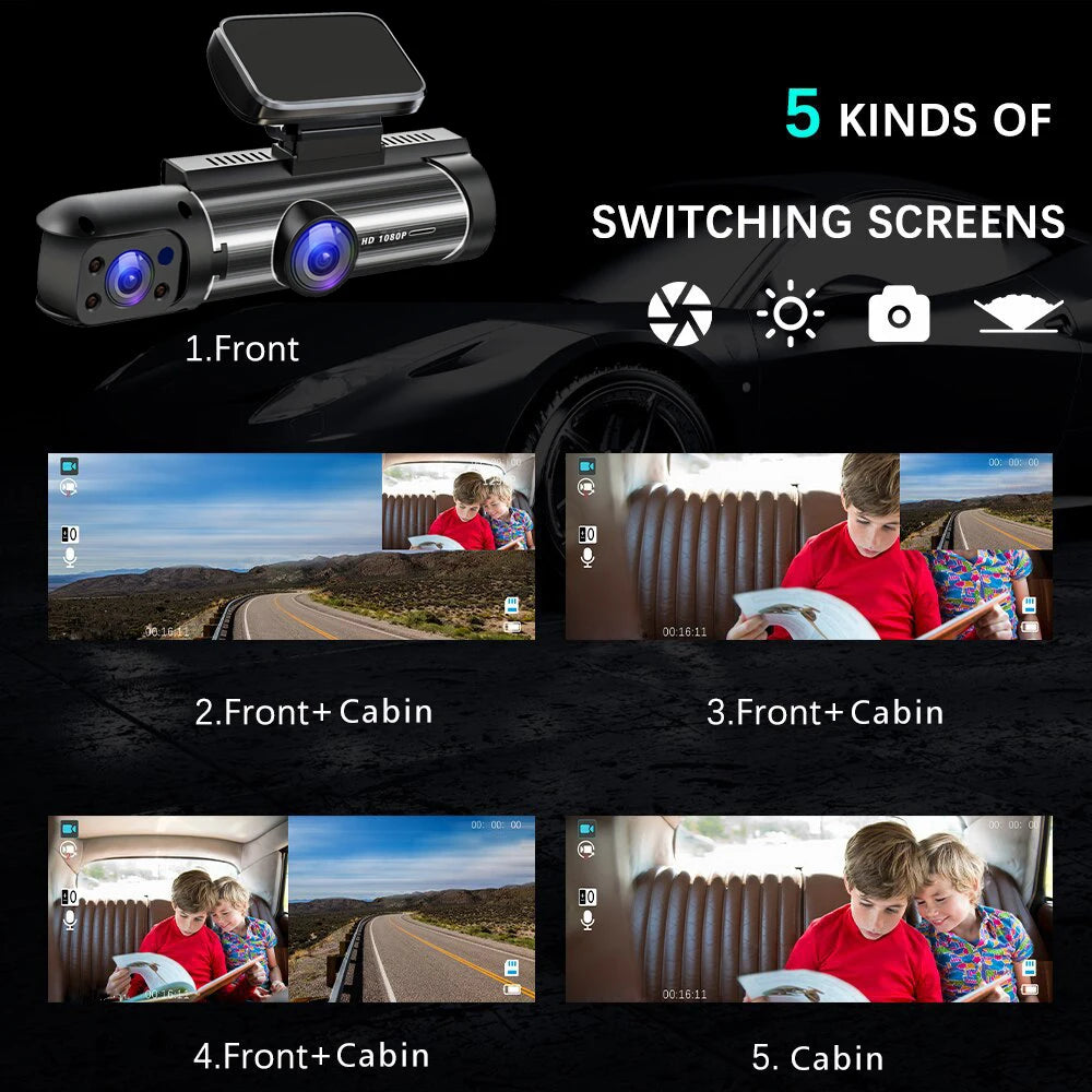 Dual Lens FHD 1080P Car DVR Dash Camera