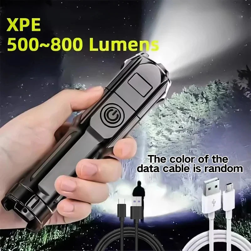 4 Lighting Modes USB Rechargeable Tactical Flashlight