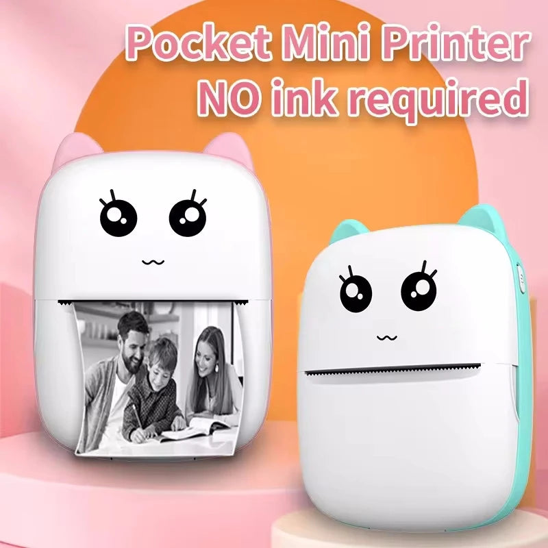 Mini Portable Thermal Printer with Bluetooth for Photos & Labels