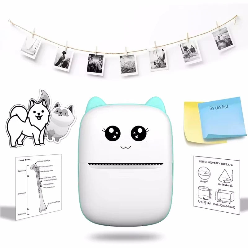 Mini Portable Thermal Printer with Bluetooth for Photos & Labels